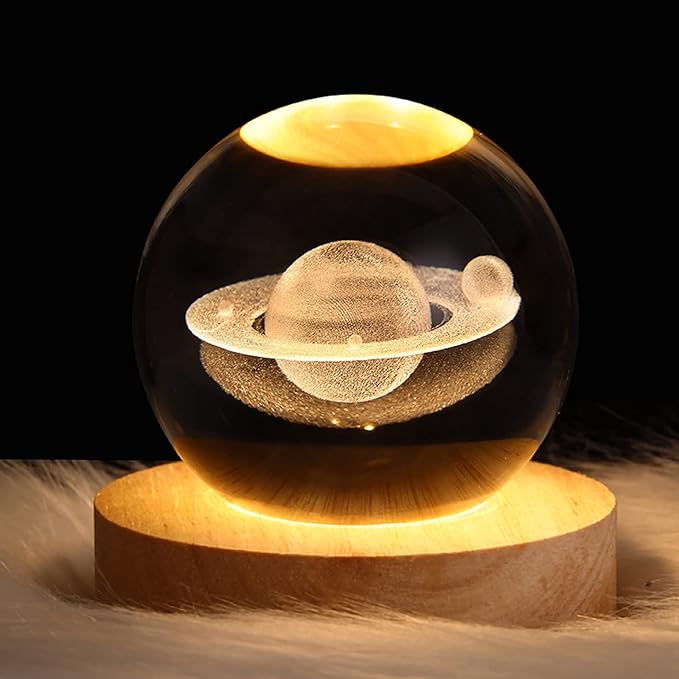 3D Galaxy Crystal Ball Night Light Lamp -